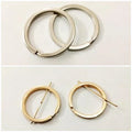1 Pair Silver/Gold Round Key Ring Llaveros Clasp Used in Jewelery