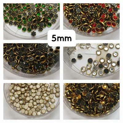 1 tola 5mm Real Kundan 6MM Beads DIY Sewing Jewelry Decoration, Round Shape 4mm