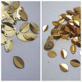 10 Gm Folded Oval Boat Shape, Small and Big Size Sequins (11 mm & 14mm) in Gold