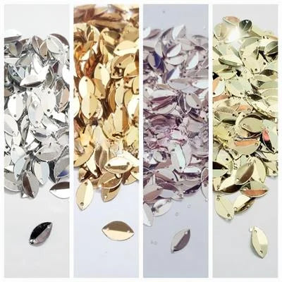 10 gm Folded Oval Boat Shape, Small Size In Gold, Silver, Pale Gold & Rose Gold