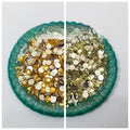 10 gm Resin Back Non Hotfix Rhinestone For Clothes Decoration Crafts 3mm Gold / Greenish