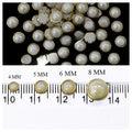 10 gm White Real Kundan 6MM Beads DIY Sewing Jewelry Decoration, Round Shape
