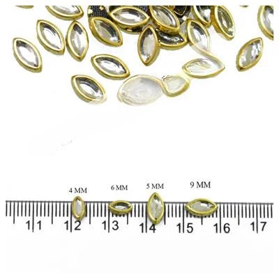 10 gm eye Real Kundan 6MM Beads DIY Sewing Jewelry Decoration, Round Shape