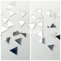 100 Pcs DIY Small Craft Mirrors Triangle, Shape for Crafts Projects, Decoration 10mm/13mm