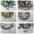 100 Plus Pcs Shiny Kundan Beads DIY Sewing Craft Sets Small Size 6mm Resins