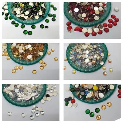 100 Plus Pcs Shiny Kundan Beads DIY Sewing Craft Sets Small Size 6mm Resins