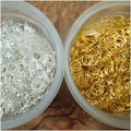 100 Plus Pcs Shiny Gold/Silver Jump Rings Gold Connector DIY Crafts 7mm