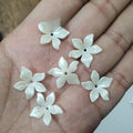 10gm Ivory Flower Cap, Acrylic Flower Beads Petal Cabochon 2cm & 3cm