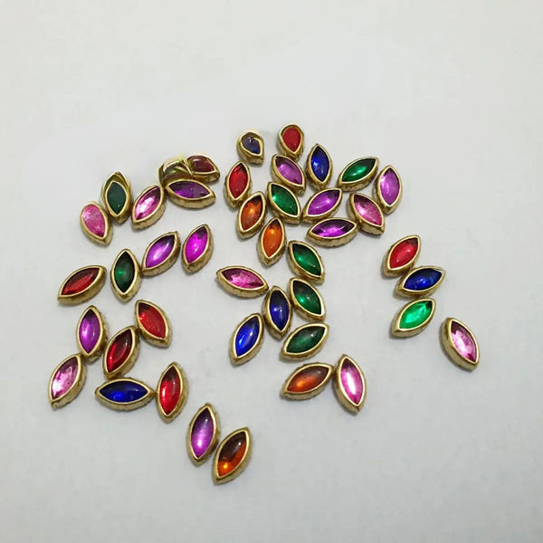 10gm Mixed Eye/Round Shape Real Kundan DIY Sewing Jewelry Decoration