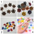 10gm Petal Flower Bead & Oval Shells Caps Acrylic Beads for DIY Crafts
