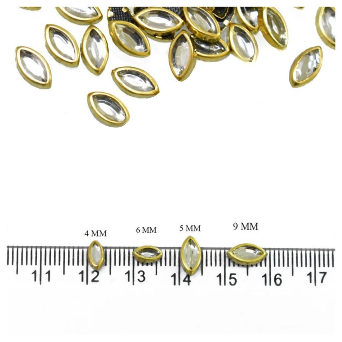 10 gm eye Real Kundan 6MM Beads DIY Sewing Jewelry Decoration, Round Shape