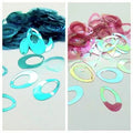 100 Pcs Oval Shape Shell Sitaray in Sea & Red Pinkish Color , Beautiful Design Sequins Craft Making DIY (1.3 x 2.3 cm)