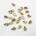 12 Pcs Colorful Oval & Drop Glass Sew On Rhienstones with Golden Base Crystal Clipstones