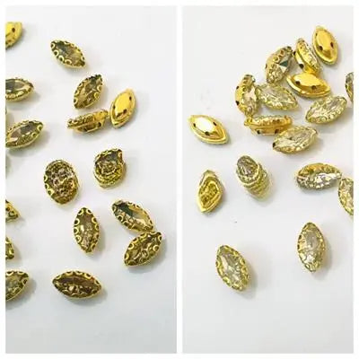 12 Pcs ,Crystal Faceted Gold eye Beads, Crafts DIY 10mm