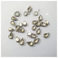 12 Pcs , Silver Crystal Faceted Drop Beads, Crafts DIY in Various Colors (7mm x 12mm)