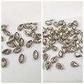 12 Pcs , Silver Crystal Faceted Eye/Drop Beads, Crafts DIY in Various Colors in SIlver