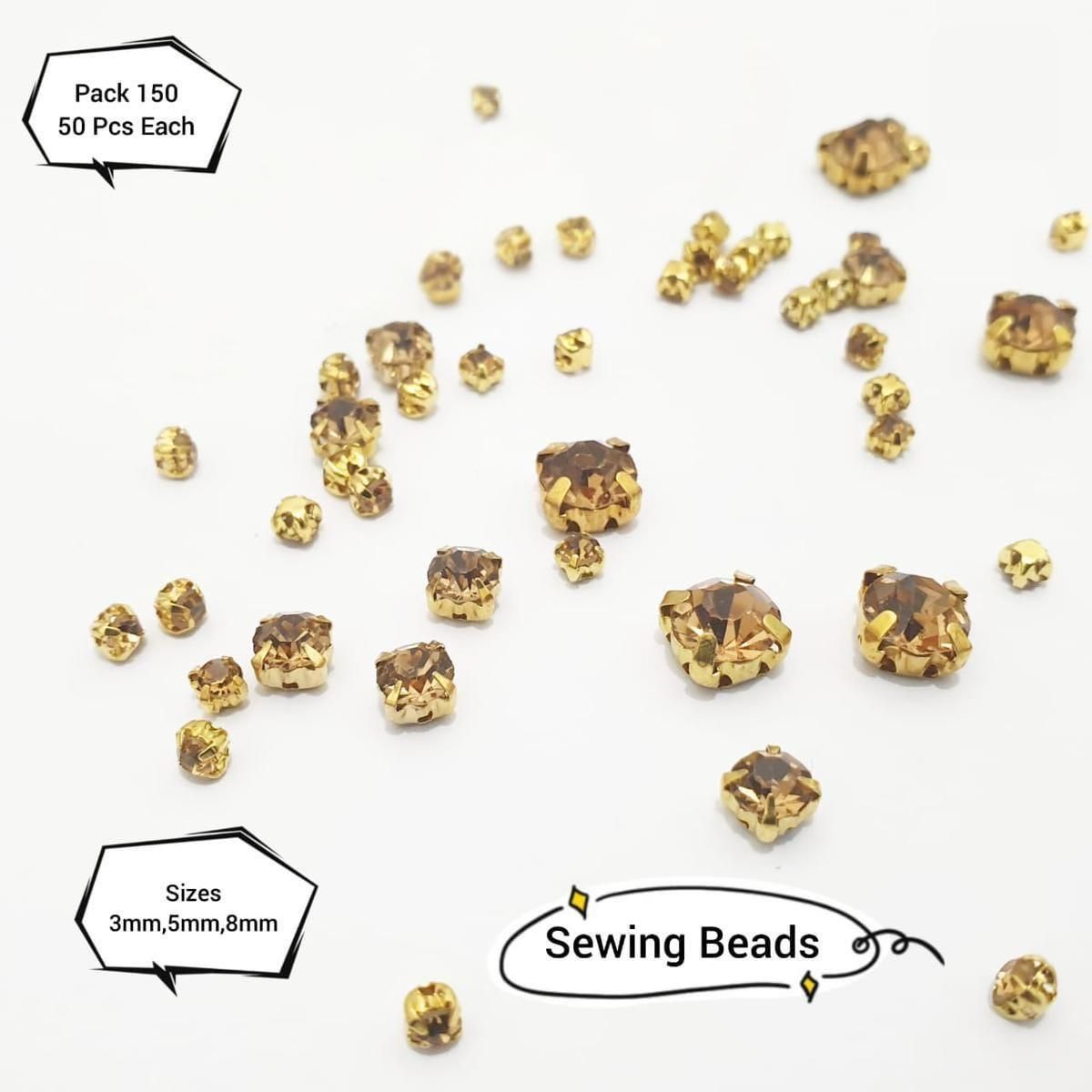 150 Pcs High Quality Crystal Acrylic Sew On Rhinestones