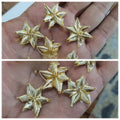 15 Pcs Embroidery Craft Material Gota Patti Golden & SIlver Flowers (2.7 cm)