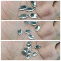 15 Pcs Silver Shiny Eye Beads Cystals With Holes10mm/12mm/15mm