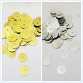 1 Tola 12 mm Sitaray in Silver & Gold , Sequins Craft Supplies Flat Back With Hole