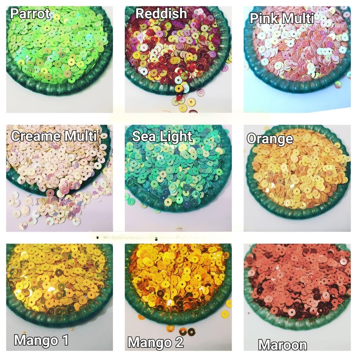 1 Tola 4mm Disc Round Sitaray in various Colors