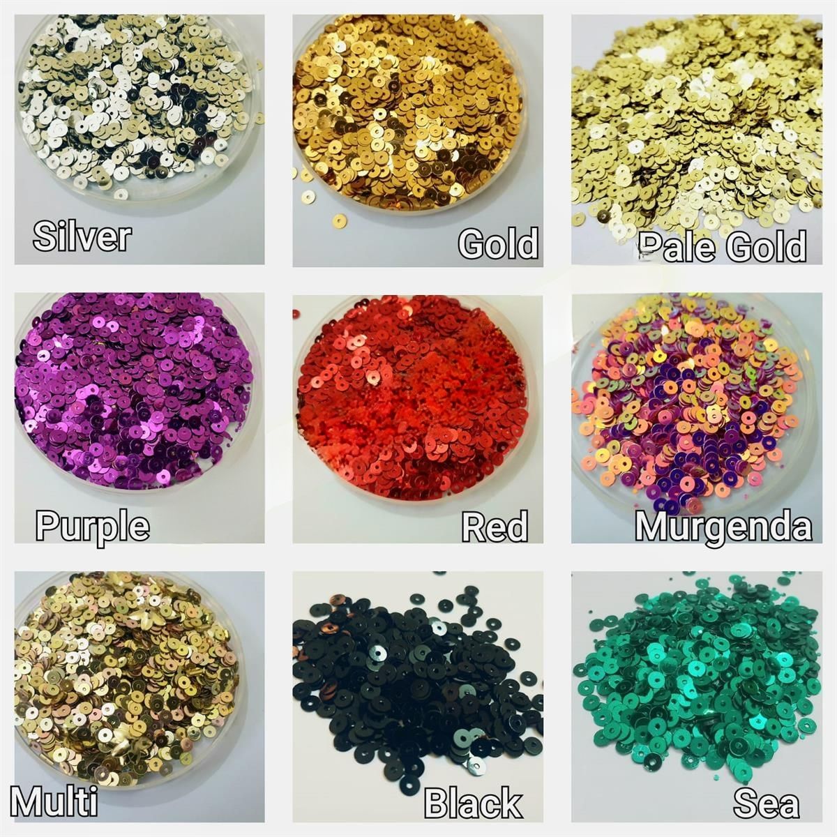 1 Tola 4mm Disc Round Sitaray in various Colors