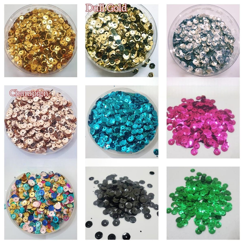 1 Tola, 6mm Cup Sitaray in Various Colors , 6mm Beautiful Loose Sequins DIY Crafts