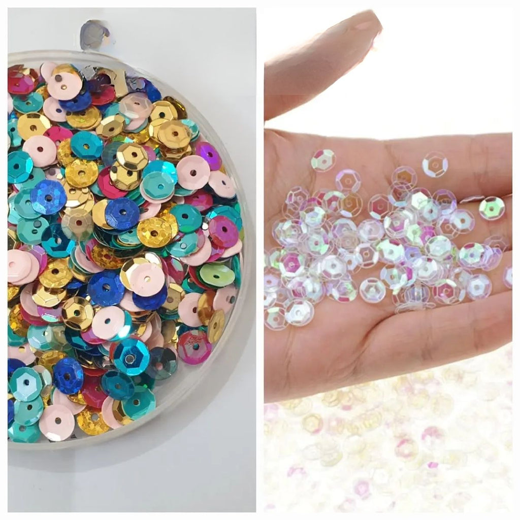 1 Tola, 6mm Cup Sitaray in Various Colors , 6mm Beautiful Loose Sequins DIY Crafts