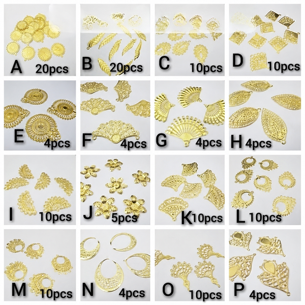 1 Pack Gold Metal Beads For Crafts Jewel DIY in various Shapes & Sizes