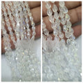 1 string Crystal Oval Faceted Rondell Crystal Glass Beads Craft Sets 6mm/8mm