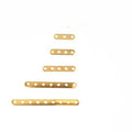 20 Pcs Gold Connector Link Multi Hole Bar Finding For Jewelry Making (3/5/7/9 holes)
