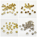 20 Pcs Round Glass Sew On Rhienstones with Golden Base Crystal Clipstones