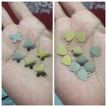 20 Pcs Tiny Heart & Butterfly Charms Acrylic Beads Making Crafts DIY With Hole 11mm metal
