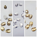 20 Pcs , Drop Crystal Beads, Crafts DIY in Silver/Gold/Smoke 12mm
