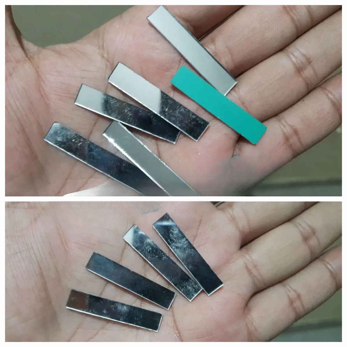 25 Pcs DIY Small Craft Mirrors, Rectangle Shape size (Length 3.5cm& 3.9cm ) (width 0.7cm)