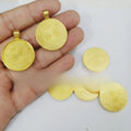 2 Pcs Base 30mm Round Cameo Pendant Trays Diy Crbezel For Necklace Making