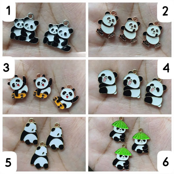 2 Pcs Cute Colorful Flower Charms Gold Plated Butterfly Crafts Making Accessories