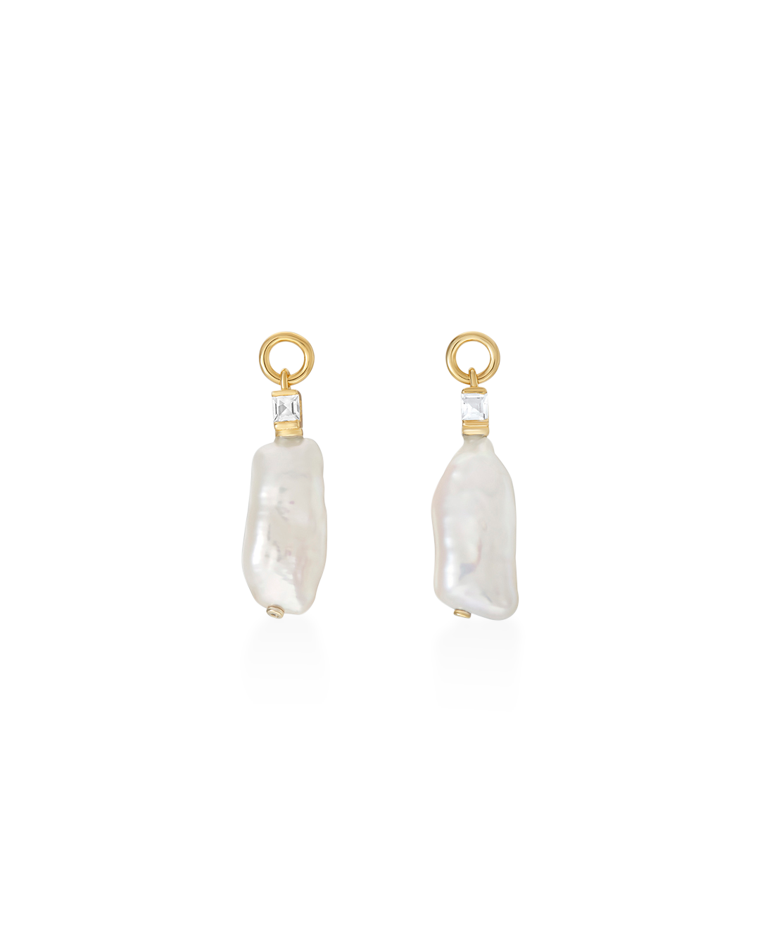 Emily Pearl and White Topaz Earrings