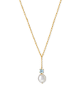 Bella Pearl and Blue Topaz Necklace