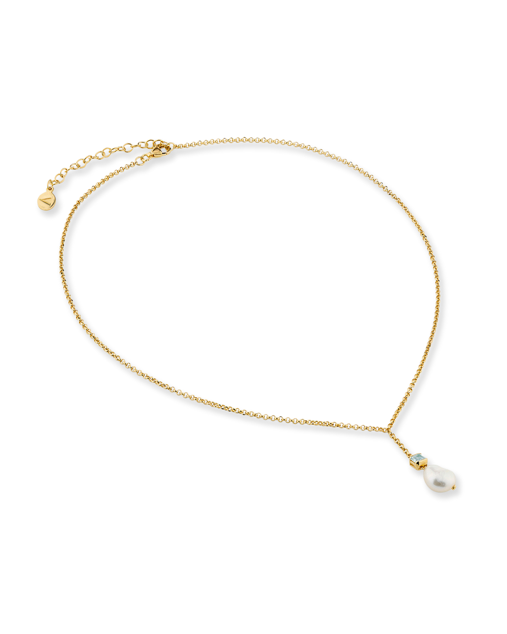 Bella Pearl and Blue Topaz Necklace