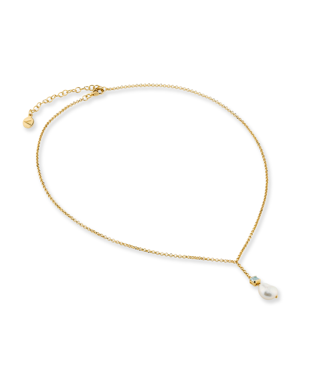 Bella Pearl and Blue Topaz Necklace