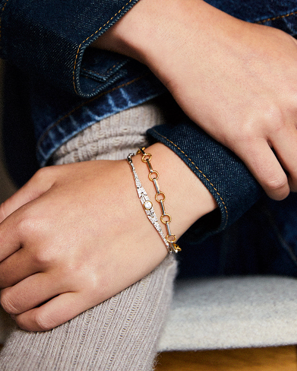 Slimline White Topaz Bracelet