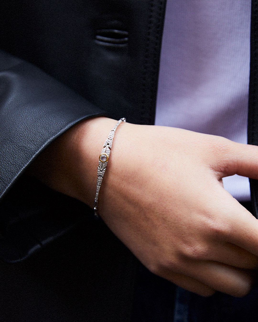 Slimline White Topaz Bracelet