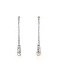 Slimline White Topaz Earrings