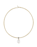Blythe Torque Choker Necklace with Pearl
