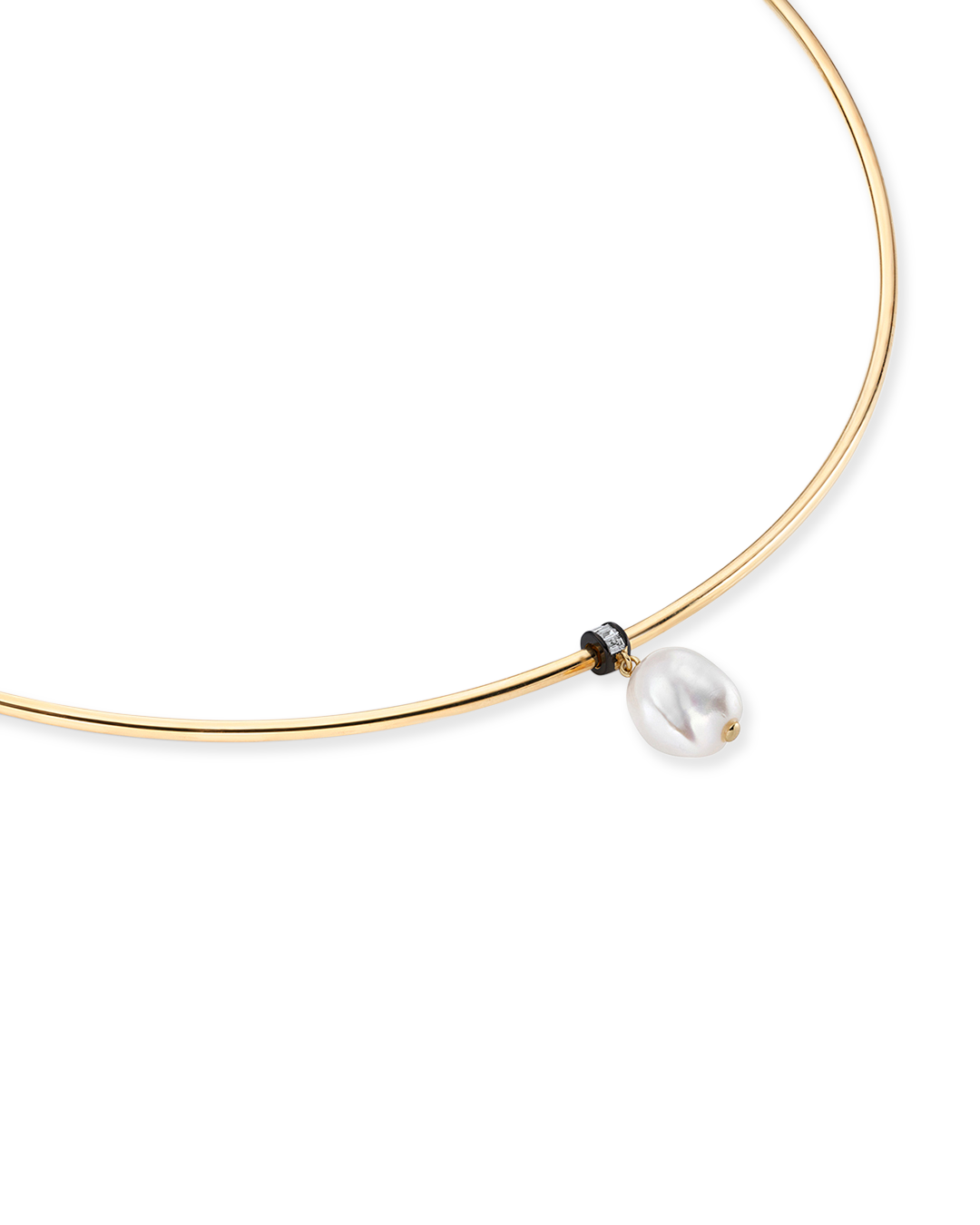 Blythe Torque Choker Necklace with Pearl