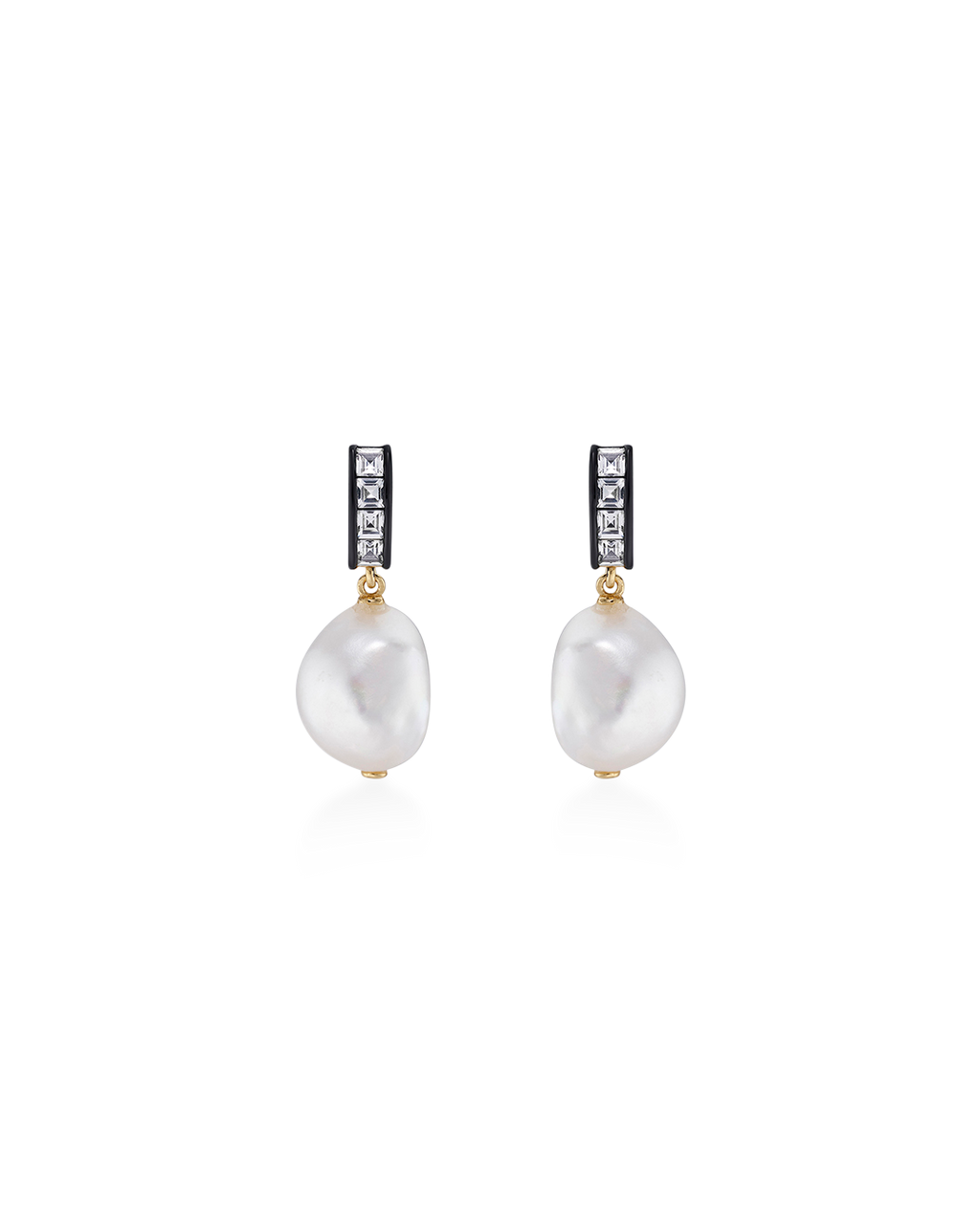 Blythe Pearl and White Topaz Earrings