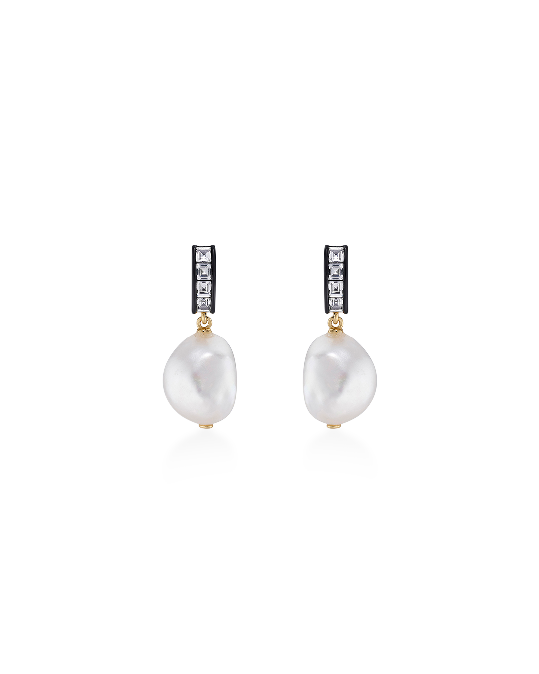 Blythe Pearl and White Topaz Earrings