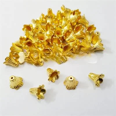 40 Pcs Plastic Golden Bell Design for Latkan Making, Toran Making, Craftwork 12mm