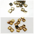 40 Pcs Silver Square Kundan Stone (6x6 mm)